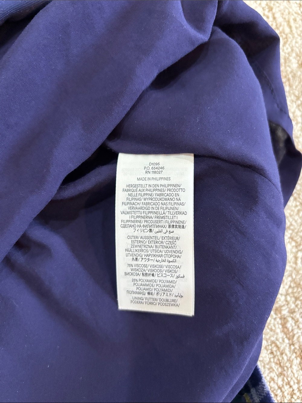 Boden Navy Plaid Velvet High Neck Midi Dress Size 4 EUC - Picture 9 of 12